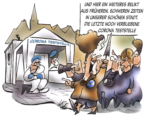 Cartoon: Schließung der Corona Testellen (medium) by HSB-Cartoon tagged corona,coronateststelle,virus,covid90,pandemie,lockdown,seuche,stadtführung,cartoon,karrikatur,hsb,stadtführerin,touristen,sehenswürdigkeit,stadtgeschichte,corona,coronateststelle,virus,covid90,pandemie,lockdown,seuche,stadtführung,cartoon,karrikatur,hsb,stadtführerin,touristen,sehenswürdigkeit,stadtgeschichte