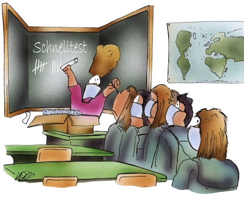 Cartoon: Schnelltest in den Schulen (medium) by HSB-Cartoon tagged schnelltest,präsenzunterricht,schule,schüler,schulunterricht,pandemie,lockdown,covid19,lehrer,schulklasse,klassenzimmer,distanzunterricht,schnelltest,präsenzunterricht,schule,schüler,schulunterricht,pandemie,lockdown,covid19,lehrer,schulklasse,klassenzimmer,distanzunterricht