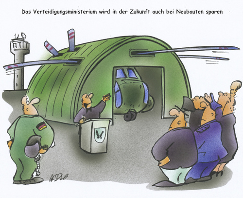 Cartoon: Sparen bei der Bundeswehr (medium) by HSB-Cartoon tagged bund,bundeswehr,verteidigungsminister,verteidigung,luftwaffe,heer,armee,politik,politiker,geld,finanzen,sparen,sparmassnahme,cartoon,karikatur,airbrush,hsb,schwarze,blanke,bund,bundeswehr,verteidigungsminister,verteidigung,luftwaffe,heer,armee