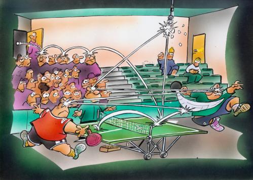 Table Tennis By Hsb Cartoon Sports Cartoon Toonpool