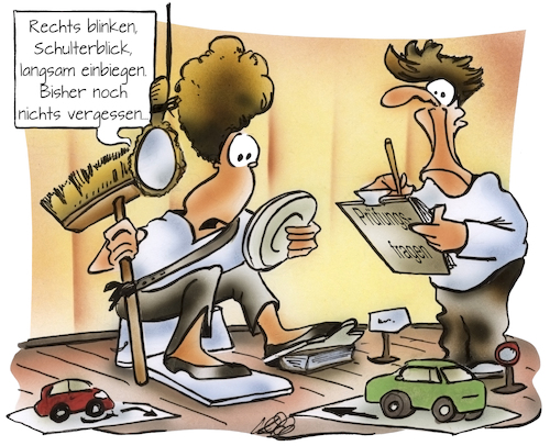 Cartoon: Wartezeit Führerscheinprüfung (medium) by HSB-Cartoon tagged führerschein,fahrprüfung,fahrschule,fahrlehrer,fahrstunde,fahrtauglichkeit,prüfungstermin,fahrprüfer,fahranfänger,prüfungsstunde,lehrmaterial,trockenübung,verkehrsunterricht,fahrunterricht,prüfling,autofahrer,autofahrerin,cartoon,führerschein,fahrprüfung,fahrschule,fahrlehrer,fahrstunde,fahrtauglichkeit,prüfungstermin,fahrprüfer,fahranfänger,prüfungsstunde,lehrmaterial,trockenübung,verkehrsunterricht,fahrunterricht,prüfling,autofahrer,autofahrerin,cartoon