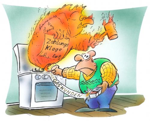 Cartoon: Widerstand gegen Gaspreis (medium) by HSB-Cartoon tagged gas,energie,versorger,verbraucher,feuer,flamme