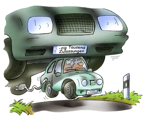 Cartoon: Zulassung Elektroautos (medium) by HSB-Cartoon tagged auto,strasse,strassenverkehr,straße,autobahn,elektroauto,mobilität,autofahrer,ökologie,umwelt,spritschleuder,dieselauto,van,cabria,limousine,karikatur,bundesstraße,landstraße,stadtverkehr,karikaturist,umweltbewußtsein,car,traffic,highway,street,road,auto,strasse,strassenverkehr,straße,autobahn,elektroauto,mobilität,autofahrer,ökologie,umwelt,spritschleuder,dieselauto,van,cabria,limousine,karikatur,bundesstraße,landstraße,stadtverkehr,karikaturist,umweltbewußtsein,car,traffic,highway,street,road