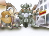 Cartoon: bad boys (small) by HSB-Cartoon tagged bad,boys,rocker,bandidos,hells,angels,bike,motorbike,grandma,oma,motorrad,cartoon,caricature,karikatur,airbrush