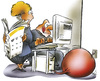 Cartoon: computer feed (small) by HSB-Cartoon tagged pc,computer,information,newspaper,paper,user,airbrush,airbrushcartoon,art,cartoon,caricature,karikatur,airbrushzeichnung