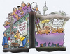 Cartoon: Currywurst (small) by HSB-Cartoon tagged currywurst,berlin,mauer,essen,imbiss,mauerfall