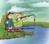 Cartoon: Entenjagd (small) by HSB-Cartoon tagged jagd,jäger,waidwerk,natur,ente,gewehr,angel