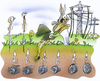 Cartoon: Erdkabel (small) by HSB-Cartoon tagged strom,energie,stromkabel,energy,elektrizität,volt,natur,umwelt,spannung,würmer,maulwurf,hase,kanninchen,strommast,offshore,nordsee,stromquelle,windrad,karikatur,hsb,auirbrush