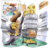 Cartoon: Hamsterkäufe (small) by HSB-Cartoon tagged hamstern,hamsterkäufe,einkaufen,supermarkt,toilettenpapier,klopapier,coronawelle,lockdown,karrikatur,einkaufsverhalten,einkaufswagen,markt,kunde,kundin,shoppen,netto,edeka,aldi,lidl,penny,real