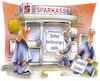 Cartoon: Kundenservice bei Banken (small) by HSB-Cartoon tagged bank,banken,sparkasse,spardaka,volksbank,commerzbank,deutsche,bankfiliale,kundendienst,kundenservice,bankautomat,kasse,bankservice,sparbuch,bankschalter,bänker,girokonto,bankkonto,kundenfreundlich,sparkassenmitarbeiter,cartoon,cartoonzeichner,bankkunde,kassierer,geld,geldautomat,filiale