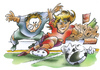 Cartoon: Mädchenfußball (small) by HSB-Cartoon tagged fussball,soccer,fußball,spieler,spielerin,mädchen,jungs,jungen,jungenfußball,mädchenfußball,mädchenmannschaft,fußballmannschaft,tor,jugendfußball,fußballverein,vereinssport,ball,fussballplatz,stadion,fan,cartoon,fußballcartoon,cartoonzeichner,karikaturzei