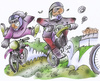 Cartoon: Motocross (small) by HSB-Cartoon tagged motocross enduro funsport cross bike biker motorrad geländemotorrad geländemaschine crossrad crossmaschine outdoor trial karikatur karikaturist karikaturzeichner crossrennen race racer piste drive endurostrecke sturzhelm moped motorradfahrer ktm yamaha ho