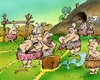 Cartoon: Neandertalfussball (small) by HSB-Cartoon tagged neandertal neandertaler urzeit steinzeit fussball soccer