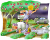 Cartoon: Obstklau (small) by HSB-Cartoon tagged apple,family,farm,farmer,night,strawberry,airbrush,apfel,apfelbaum,bauer,bauernhof,dunkelheit,erdbeere,erdbeeren,erdbeerstrauch,hsb,klau,klauen,landleben,landwirt,landwirtschaft,lokalkarikatur,mundraub,nacht,nachtaktion,nachts,nachtundnebelaktion,obst,pflücken,obstbaum,obstbäume,obstklau,obstpflücken,obststrauch,obststäuche,raub,rauben,äpfel