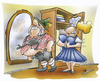 Cartoon: Oktoberfest (small) by HSB-Cartoon tagged oktoberfest trachten bier lederhose dirndl anziehen bayern münchen cartoon caricature karikatur airbrush