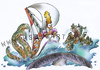 Cartoon: ominous sea (small) by HSB-Cartoon tagged sea,ocean,sail,sailboat,water,boat,ship,sailing,sailor,wave,whale,monster,octopus,tentacel,schiff,segeln,meer,ozean,segelboot,segelschiff,krake,wal,meeresungeheuer,seemann,airbrush,cartoon