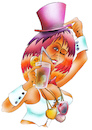 Cartoon: Partygirl (small) by HSB-Cartoon tagged party,disco,girl,dekolletee,woman,drink,cocktail,bar,dating,sex,erotik,pub,sexy,illustration