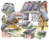 Cartoon: Photovoltaik (small) by HSB-Cartoon tagged photovoltaik,pv,photovoltaikanlage,solar,solarstrom,sonnenstrom,solaranlage,ökostrom,stromerzeugung,energieerzeugung,sonnenkraft,balkonkraftwerk,wechselrichter,stromerzeuger,stromsparen,stromkosten,energiekosten,fotovoltaik,lichtenergie,elektrische,spannung,stromspeicher,siliziumzellen,stromgestehungskosten
