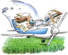 Cartoon: pilot (small) by HSB-Cartoon tagged aoreplane,plane,flight,pilot,corn,flugzeug,cessna,piper,propelermaschine,fliegen,mais