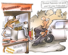 Cartoon: Pommesbudetankstelle (small) by HSB-Cartoon tagged frittenfett,pommes,pommesfett,pommesbude,friteuse,braten,garen,rösten,tanken,tankstelle,energie,alternativ,sprit,diesel,autofahrer,kraftstoff,umweltschutz,naturschutz