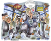 Cartoon: Schaffner (small) by HSB-Cartoon tagged schaffner,db,deutsche,bahn,bahnmitarbeiter,bahnschaffner,zugschaffner,zugbegleiter,passagier,zug,gewalt,gewalttaten,gewltbereitschaft,gewalttätig,fahrkarte,fahrkartenkontrolle,fahrkartenkontrolleur,kontrolliieren,schwarzfahrer,schwarzfahren,vermüllung,verschmutzung,dreck,unrat,schmiererei,graffiti,flegel