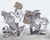 Cartoon: School starts (small) by HSB-Cartoon tagged holiday,summer,school,children,parents,schoolbag