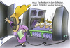 Cartoon: Schultechnik (small) by HSB-Cartoon tagged schule,schüler,technik,stereo,stereoanlage,lehrer,lehrerin,tafel,schultafel,headset,lehrpersonal,lautstärke,boxen,school,pupil,teacher,cartoon,karikatur,airbrush,hsb