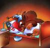 Cartoon: sleeping squirrel (small) by HSB-Cartoon tagged squirrel,animals