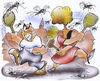 Cartoon: Sommerzeit ist Mückenzeit (small) by HSB-Cartoon tagged mücken,insekten,fliegen,killermücke,biene,wespe,wespen,schnacke,mückenstich,allergie,fliegenklatsche,karikatur,karikaturist,karikaturzeichner,mückenplage,wespenplage,cartoon,cartoonmotiv,wespenstich,insektenstich,natur,insektenschutzmittel,mückenschutzmit