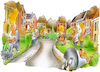 Cartoon: Vorgarten (small) by HSB-Cartoon tagged garden,house,neighbour,neighbourhood,street,airbrush,baum,blume,blumen,bäume,erscheinungsbild,garten,gartenpflege,gemeinschaft,grün,grünarbeit,grünpflege,hecke,heckenschere,hsb,hsbcartoon,karikatur,lokalkarikatur,nachbarn,nachbarschaft,pflanzen,rasen,rasenmäher,schneiden,straße,stutzen,trimmen,vorgarten,vorgärten