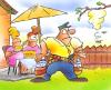 Cartoon: Wespenalarm (small) by HSB-Cartoon tagged wespen,sommer,insekten,garten,terrasse,gärtner