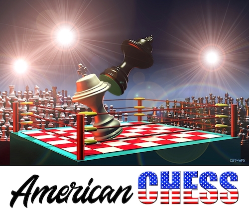 Cartoon: American Chess (medium) by Cartoonfix tagged american,chess