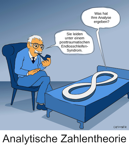 Cartoon: Analytische Zahlentheorie (medium) by Cartoonfix tagged math2022