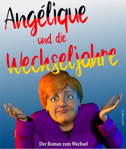 Cartoon: Angelique und die Wechseljahre (medium) by Cartoonfix tagged angela,merkel,2021,ausscheiden,als,kanzlerin,bundestagswahlen,coronakrise,lockdown,insolvenzen,angelique,romane