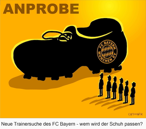 Cartoon: Anprobe (medium) by Cartoonfix tagged fc,bayern,trainersuche,absagen