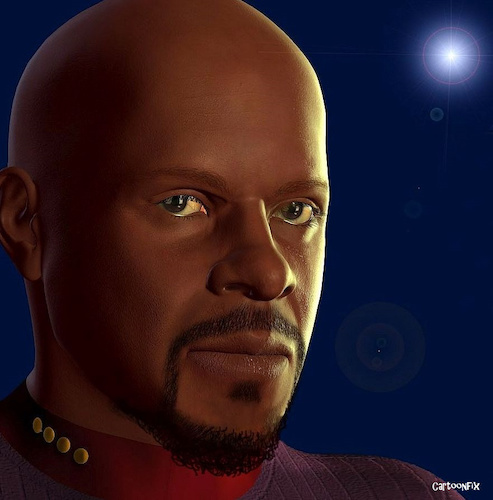 Cartoon: Avery Brooks (medium) by Cartoonfix tagged avery,brooks,ben,sisko,star,trek,deep,space,nine