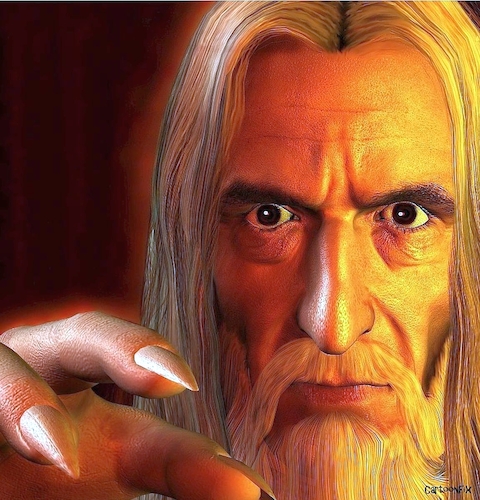 Cartoon: Christopher Lee als Saruman (medium) by Cartoonfix tagged christopher,lee,als,saruman,der,herr,ringe