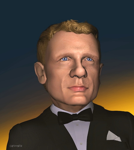 Cartoon: Daniel Craig (medium) by Cartoonfix tagged daniel,craig,james,bond