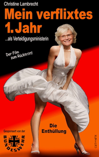 Cartoon: Das Verflixte 1.Jahr... (medium) by Cartoonfix tagged verteidigungsministerin,lambrecht,rücktritt,2023,das,verflixte,siebte,jahr,marylin,monroe