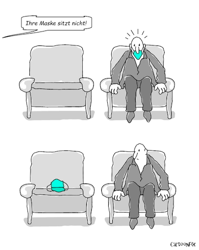 Cartoon: Die Belehrung (medium) by Cartoonfix tagged maskenpflicht,corona,virus,selbstbestimmung