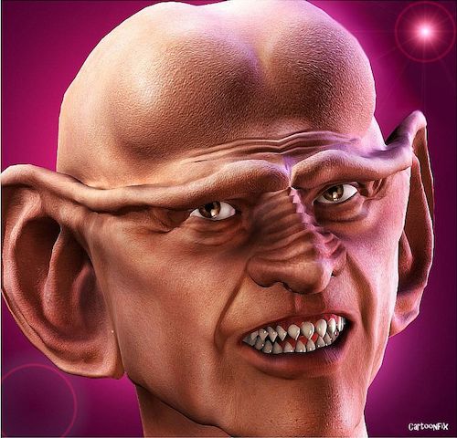 Cartoon: Ferengi (medium) by Cartoonfix tagged ferengi,star,trek,deep,space,nine