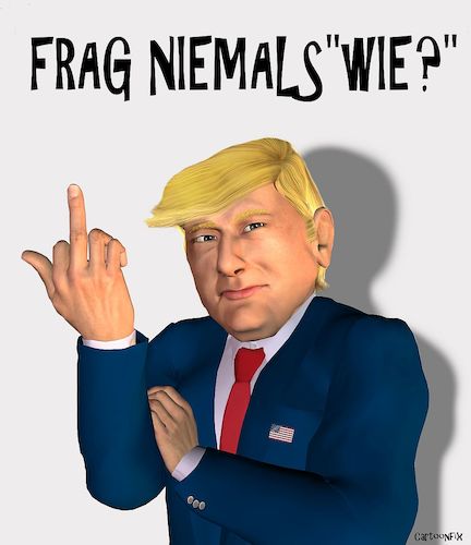 Cartoon: Frag niemals Wie? (medium) by Cartoonfix tagged donald,trump,wahlen,usa,2020