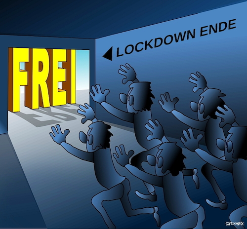 Cartoon: Frei... (medium) by Cartoonfix tagged corona,pandemie,lockdown,grundrechte,freiheit,einschränkung,grundgesetz,hygiene