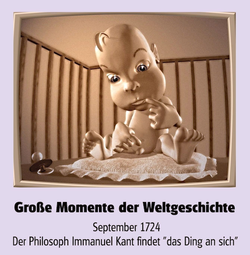 Cartoon: Große Momente der Weltgeschichte (medium) by Cartoonfix tagged kant,das,ding,an,sich,philosophie