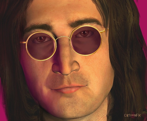 Cartoon: IMAGINE... (medium) by Cartoonfix tagged john,lennon,imagine,song,aginst,war