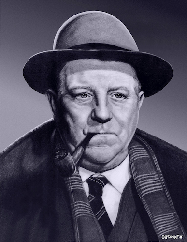 Cartoon: Jean Gabin (medium) by Cartoonfix tagged jean,gabin,kommissar,maigret