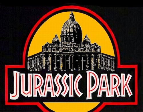 Cartoon: Jurassic Park (medium) by Cartoonfix tagged vatikan,jurassic,park,erneuerung,der,kirche