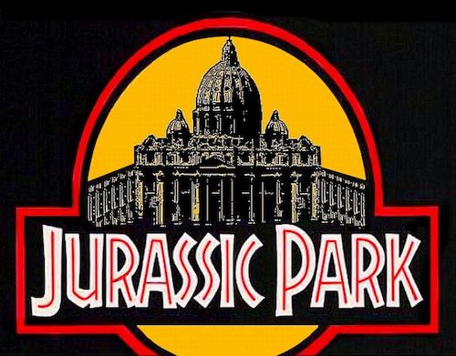 Cartoon: Jurassic Park (medium) by Cartoonfix tagged vatikan,jurassic,park,erneuerung,der,kirche