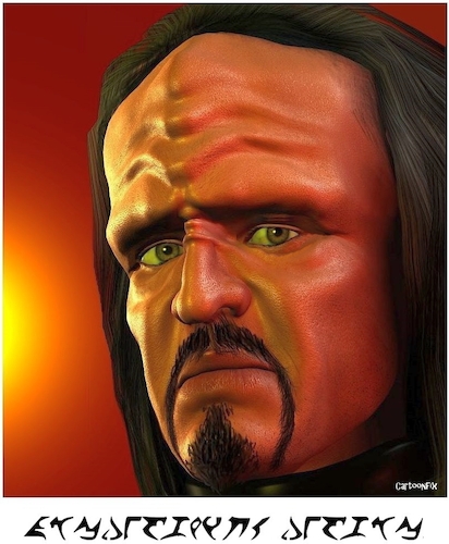 Cartoon: Klingon (medium) by Cartoonfix tagged klingon,character,star,trek