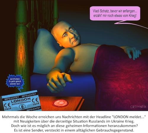 Cartoon: London meldet... (medium) by Cartoonfix tagged london,meldet,nachrichten,russland,ukraine,krieg